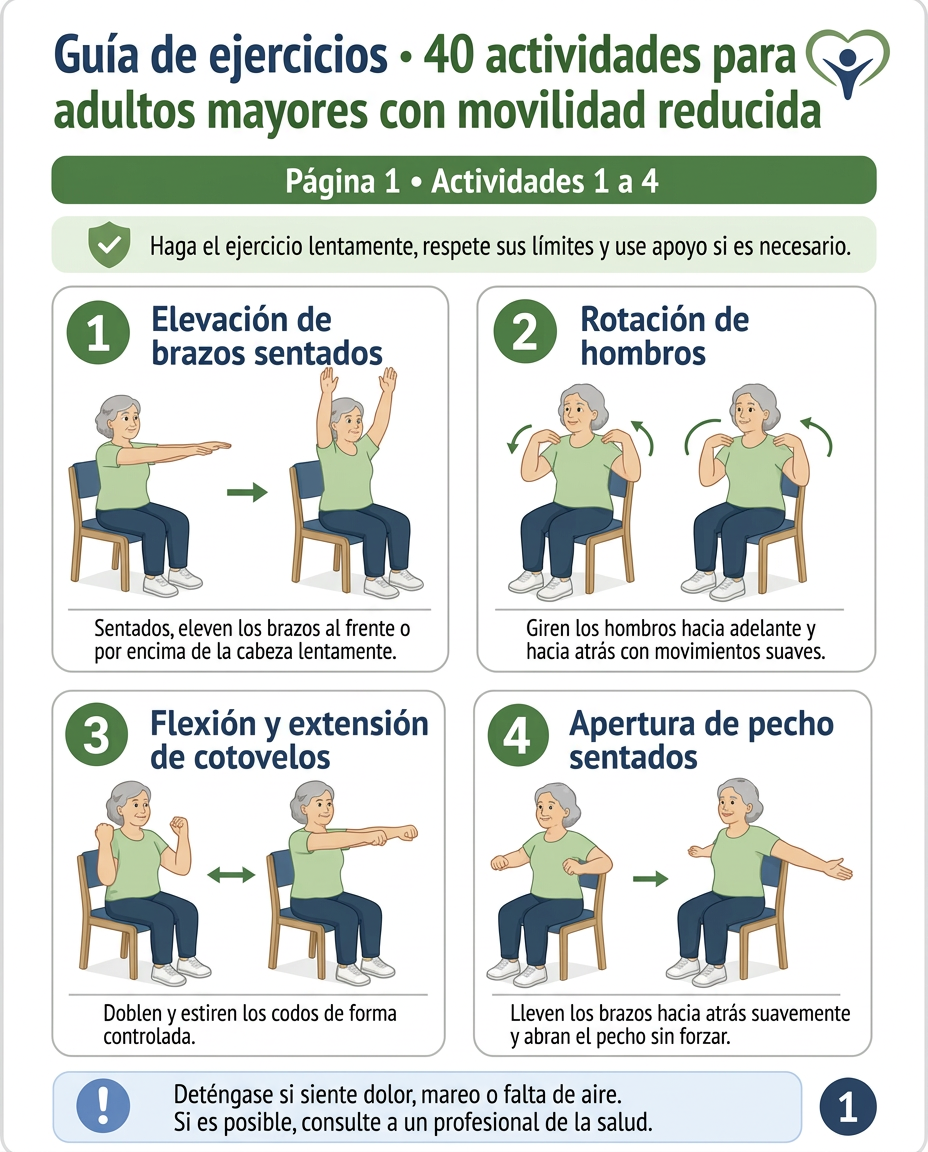 Guía de ejercicios para adultos mayores