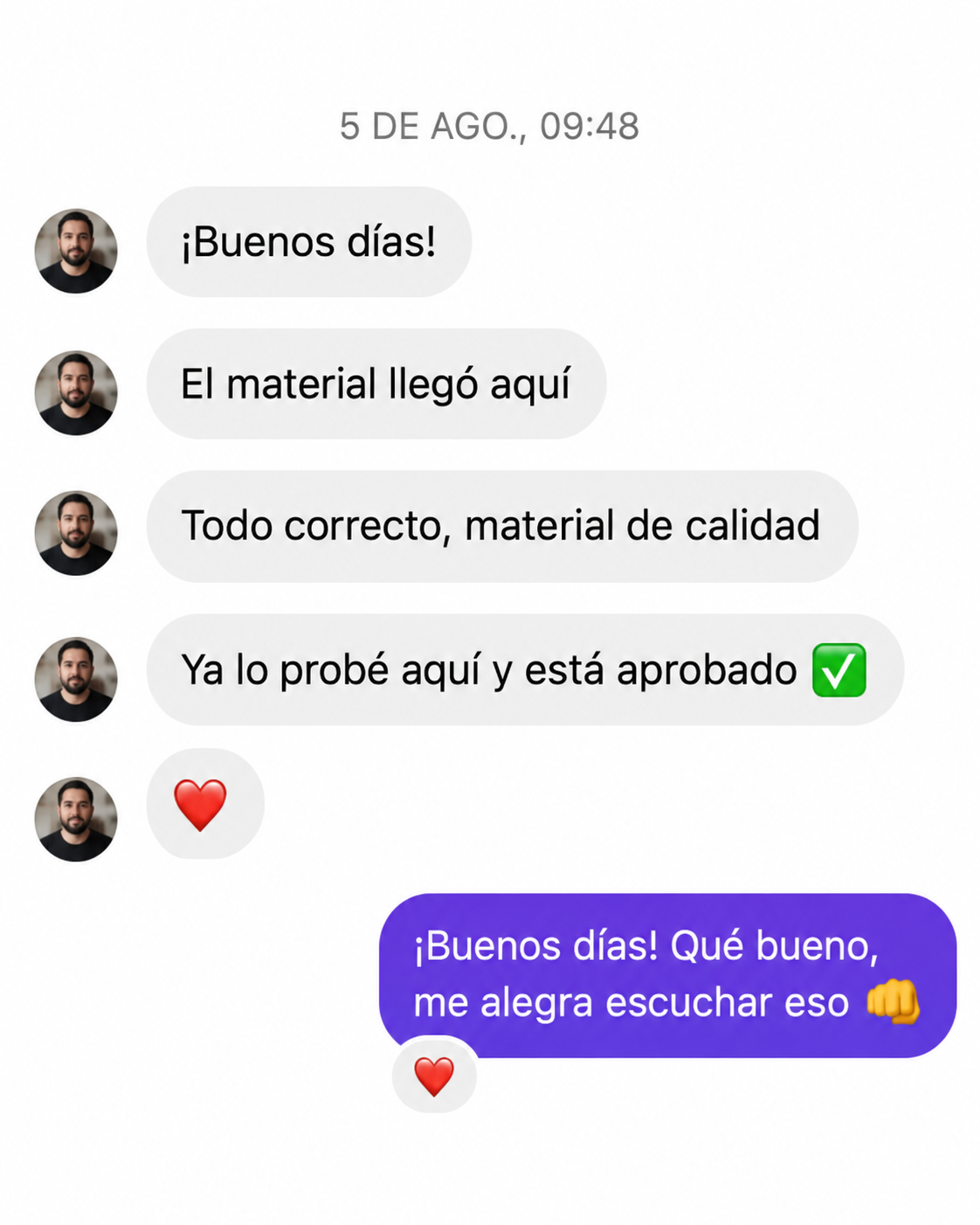 Testimonio 1: traducción al español proporcionada por el responsable del material