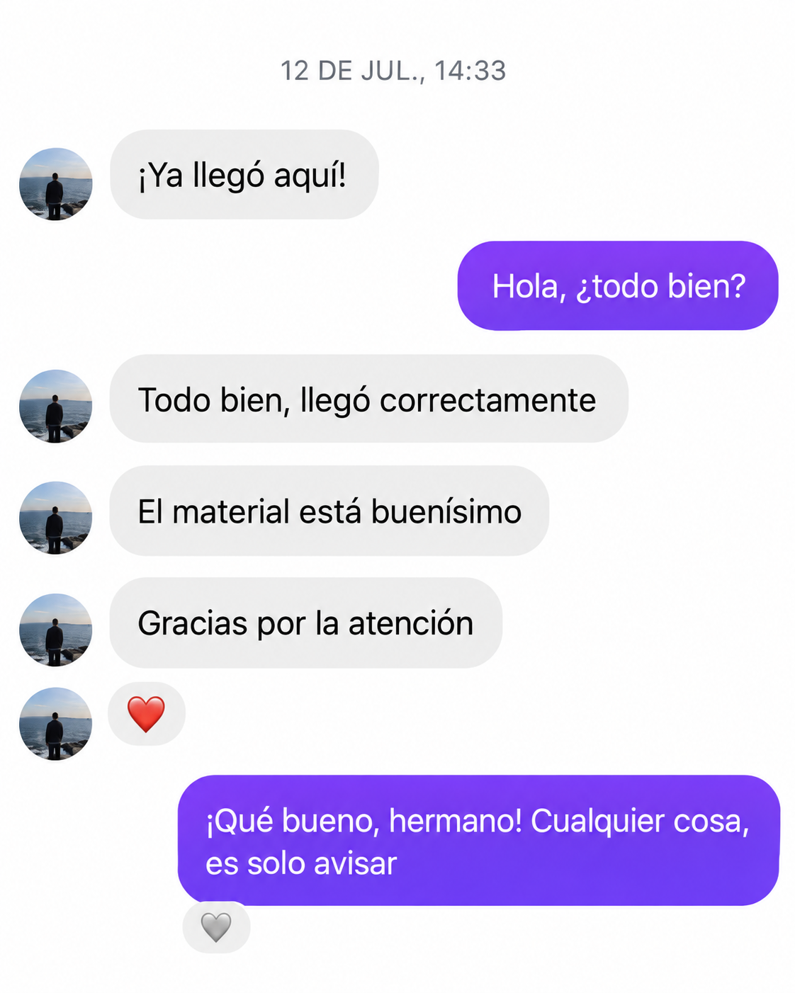 Testimonio 2: traducción al español proporcionada por el responsable del material